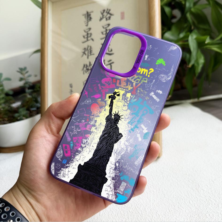 Для Redmi Turbo 5 Max/Turbo 4/K90 POCO X8 Pro X7 X6 F8 F7 «Graffiti Freedom» Мягкие края Жесткий чехол для телефона /Note 15/14 Mi 17 15T 14T K80 K70 Чехол