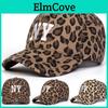 Baseball Leopard Men Embroidered Letter Cap Outdoor Adjustable Sunscreen Leisure Hat Spring Autumn Travel Tourism Beach Vacation