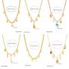 Fashion Vacation Ocean Drop Oil Dolphin Pearl Shell Starfish Chunky Chain Necklace