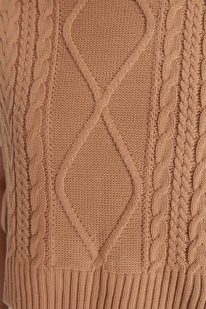 Женский модный стильный свитер, укороченный камень с боковой лентой и галстуком-бабочкой, подробный трикотажный свитер