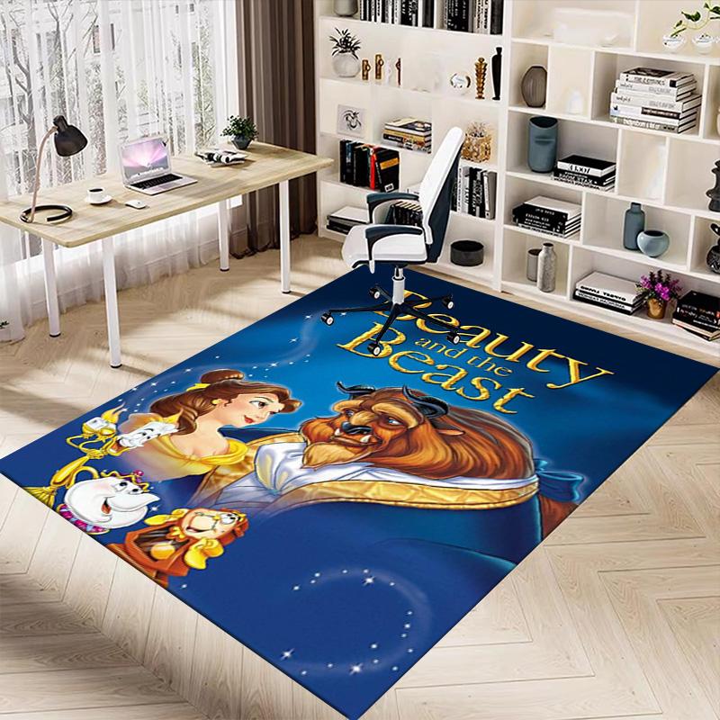 Beauty Beast Romance Carpet For Playroom Bedroom Living Room Sofa Home Decorkids Game Area Rug Nonslip Floor Mat