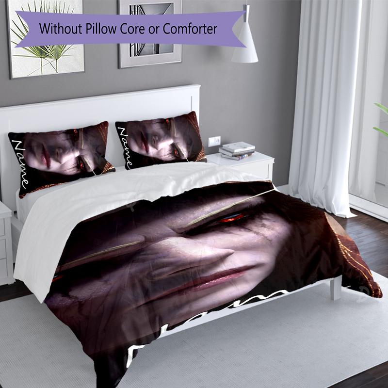 3pcs Custom Name World of Warcraft Bedding Set,Includes 1 Duvet Cover and 2 Pillowcases,All-season Bedroom Decor