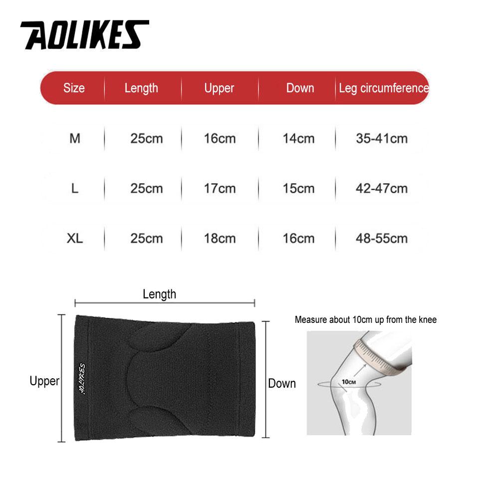 Aolikes 1 Pair Sports Thickening Knee Pads Volleyball Extreme Sports Kneepad Brace Support Dancing Yoga Elastic Knee Protector