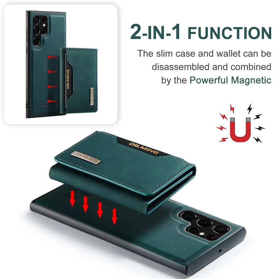 Роскошный магнитный кожаный чехол-кошелек для Samsung Galaxy S25 Ultra S24 S23 S20 S21 S22 Plus Note 20 с подставкой и держателем для карт