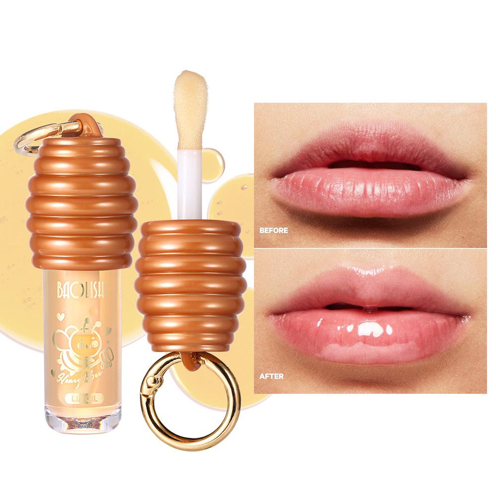 Honey Flavored Lip Gloss for Plump Lips Coloring Collagen Lip Gloss Moisturizing Lip Care Extreme Volume