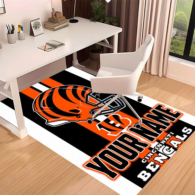 Custom personalization Bengals Print Area Rug - Soft, Washable Non-Slip Indoor Mat,Living Room,Home&Office Decorative Rug