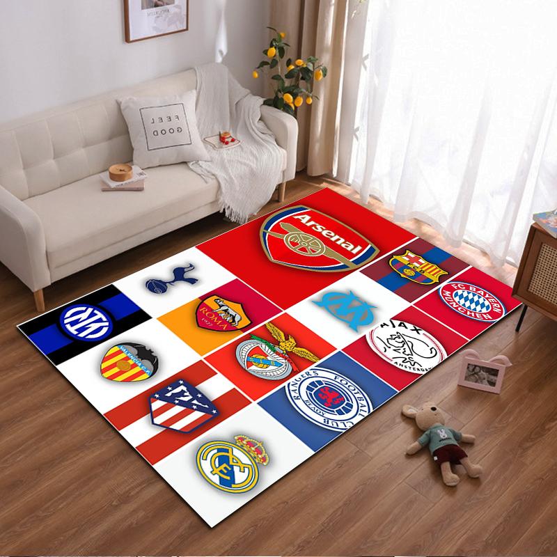 Football Club Logo Design Rug Non-slip rug suitable for living room and bedroom sofas