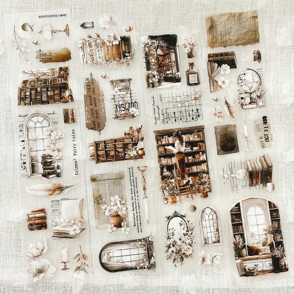 Creawithgaby Vintage The Cosy Chapter Washi PET Tape DIY Card Making Scrapbooking Decorative Sticker