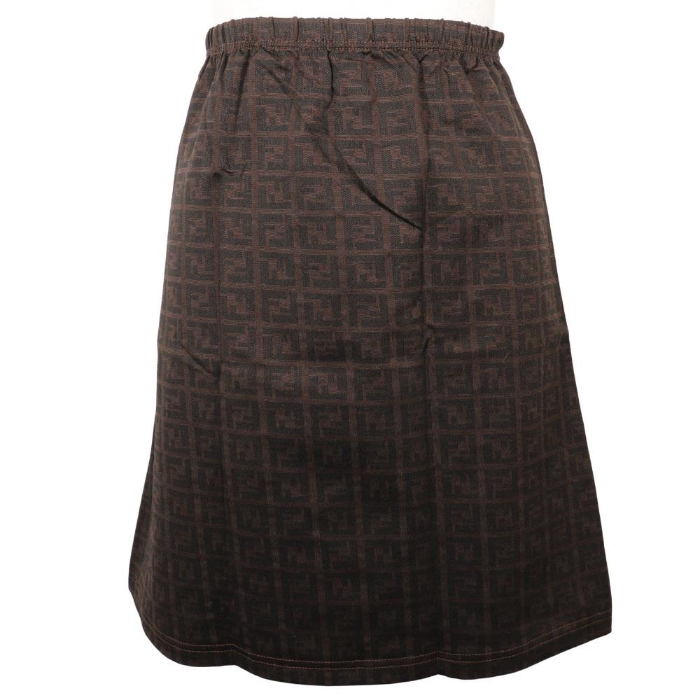 FENDI Zucca Mini skirt Brown Nylon Women Used