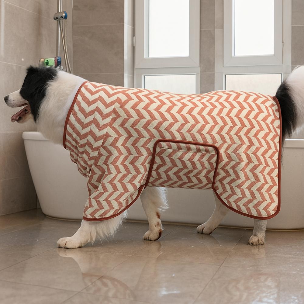 Keeping Warm Pet Absorbent Towel Microfibre Dog Drying Coats Dog Bath Robe For Dogs Cats