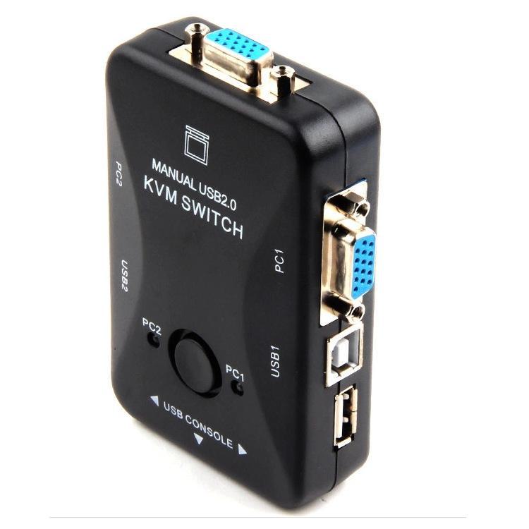 Переключатель USB KVM 2-в-1, подключает 2 или 4 компьютера к одному дисплею