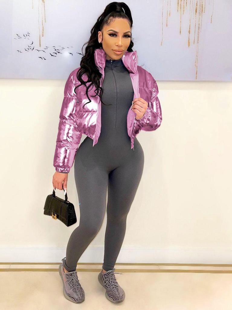 Модная женская повседневная короткая куртка с хлопковой подкладкой в европейском и американском стиле - Мода осень/зима