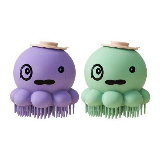 Щетка для ухода за собаками, дизайн «Осьминог», щетка для купания домашних животных, силиконовая щетка для душа для собак, успокаивающая массажная расческа для собак и кошек с длинной или короткой шерстью