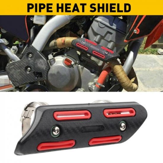 Exhaust Heat Shield Universal Motorcycle Exhaust Pipe Protector /Blue Red /Black