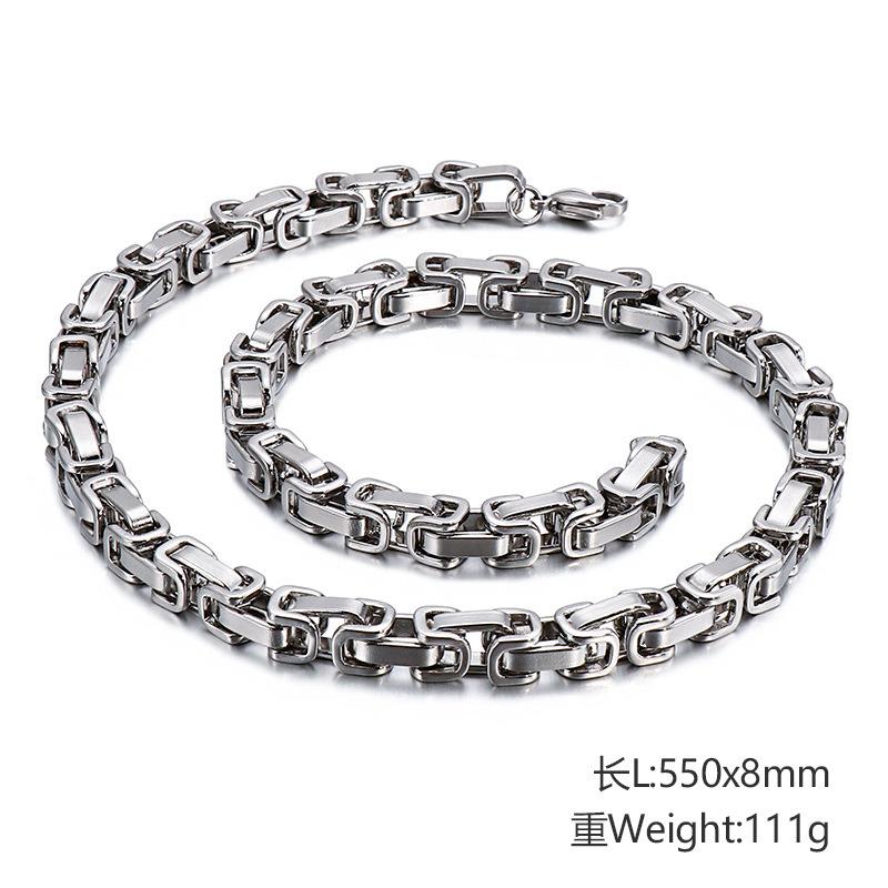 Trendy Back Chain Necklace, Personalized Domineering Men'S Imperial Chain Hip-Hop Jewelry Accessories