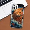 Эстетический чехол для телефона с изображением кота и морской волны для Apple iPhone 11 12 13 15 14 Pro 7 XR X XS Max 8 Plus + Mini SE, мягкий мягкий принт с индивидуальным принтом