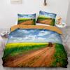Children's Tractor Quilt Cover Boys Duvet Cover Set Tractor Bedding Set Truck Farm Tool Cart Comforter Cover Set 3D Printing