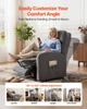 Power Lift Recliner Chair, Electric Lift Chair for Elderly, Infinite Position Adjustment, Linen Fabric, High-Resilience Foam, with Side Pockets,