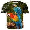 Fashion Fun Birds Parrot Graphic T Shirts Men Summer Casual Personality Animal Pattern Printed Short Sleeve Streetwear Tees Tops