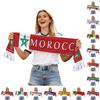 Шарф для болельщика футбола Марокко Шарф болельщика Чемпионата мира по футболу Аксессуары с символикой клубной команды для мероприятий на открытом воздухе и матчей