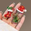 Reindeer Enamel Rhinestone Brooches Korean Style Christmas Tree Brooch Christmas Brooch  Women