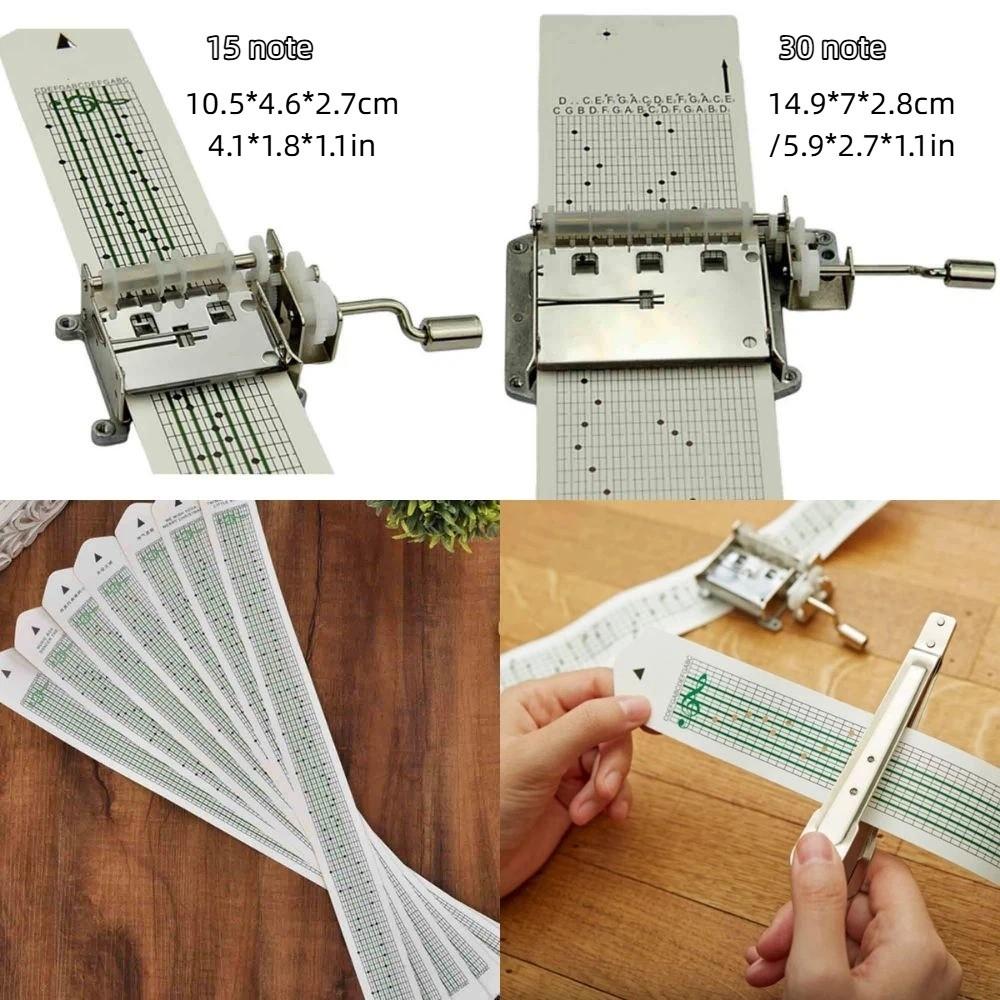 Hand Cranked Music Box Movement DIY Composing Music Paper Tape Music Box  Creative Gift