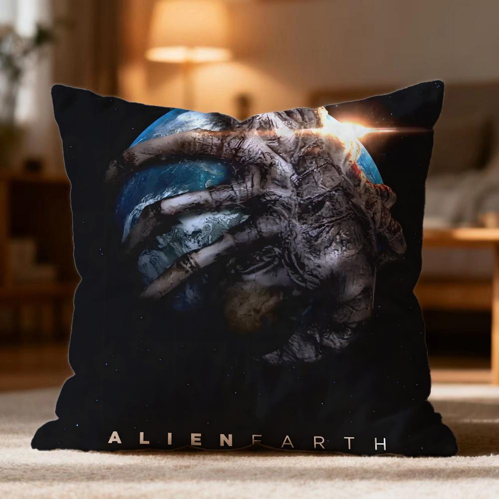 Popular A-AAlien Earth Cushion Cover Soft Washable Pillow Case Multi-Scene for Couch Bed Travel Office Use