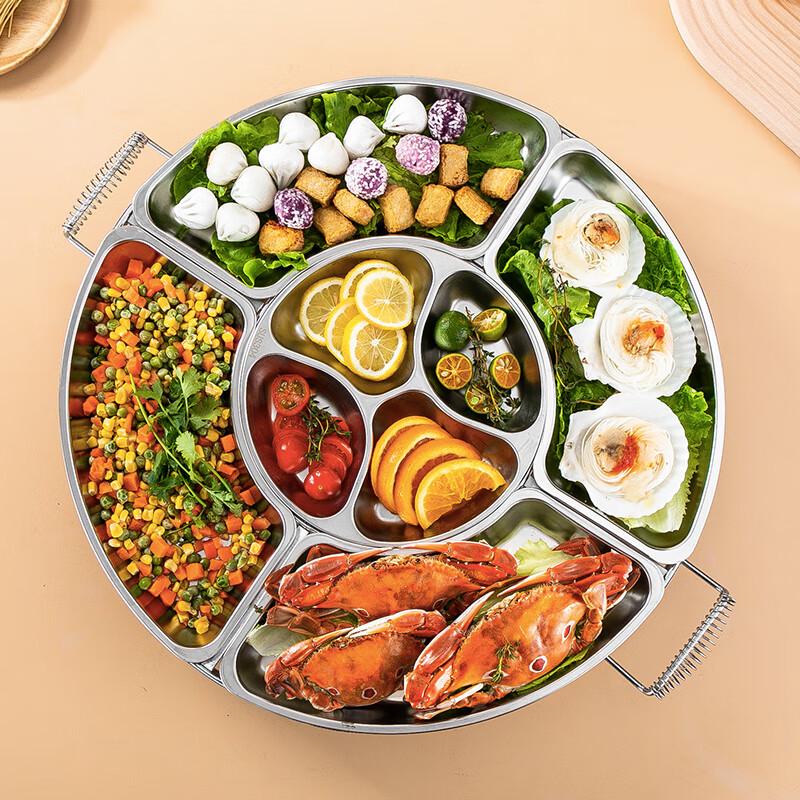 Система пятисекционной банкетной тарелки из нержавеющей стали 304