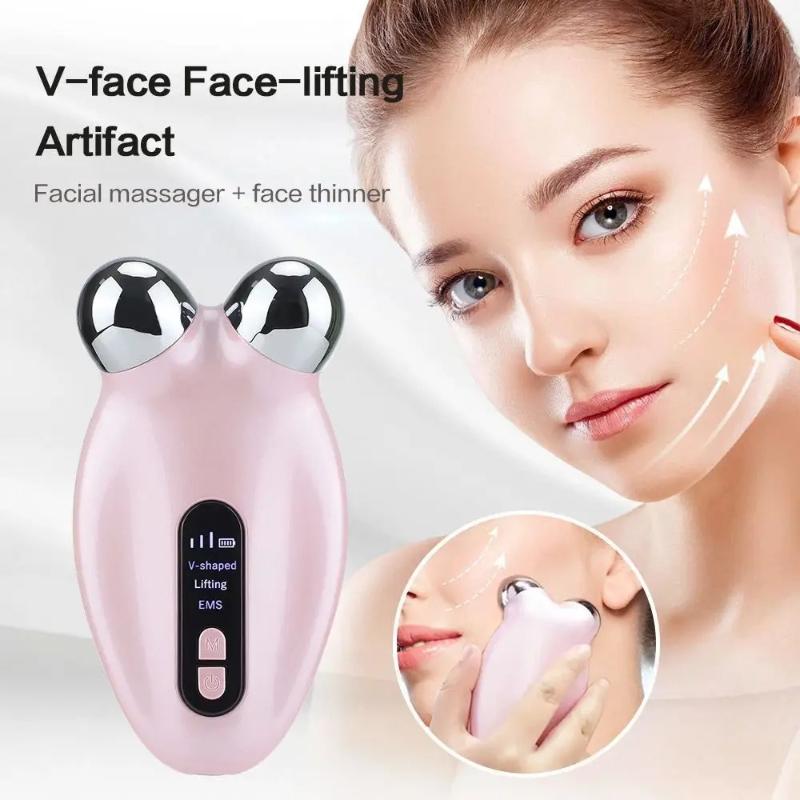 New Household Electric Beauty Device Facial Massage, Apple Skin Masseter Skin Rejuvenation, Imported Vibration Roller Massager