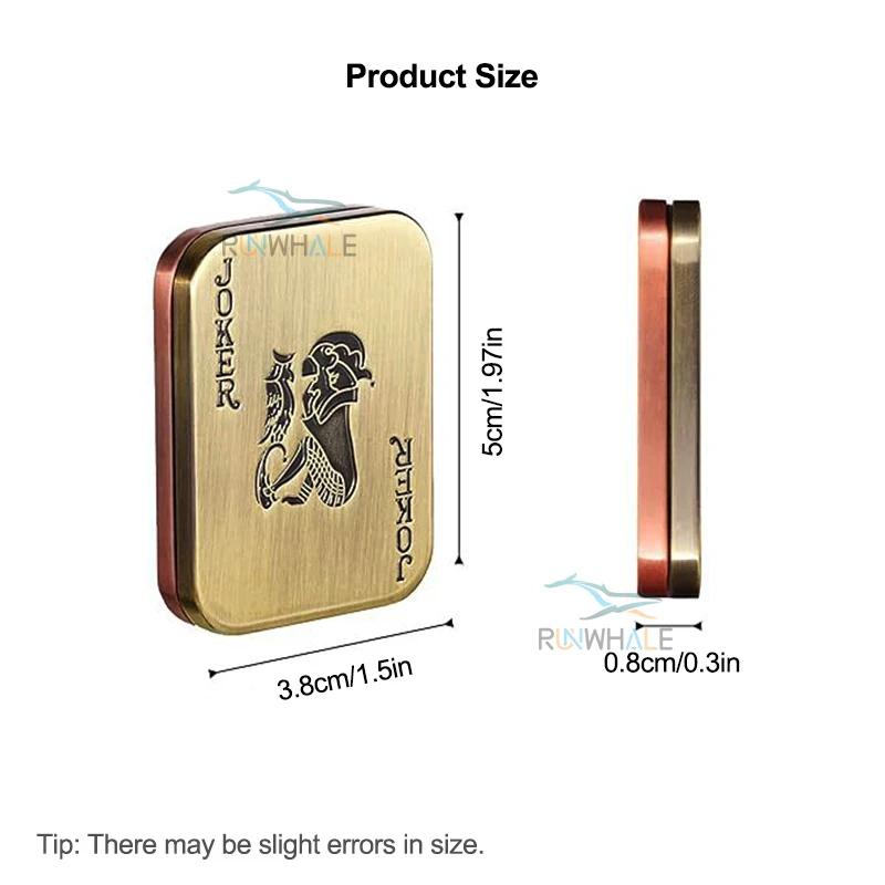 Металлический фиджет-слайдер, антистресс-игрушки для взрослых, EDC спиннер для пальцев, покер, игрушка для снятия тревоги, портативный поп-магнитный слайдер