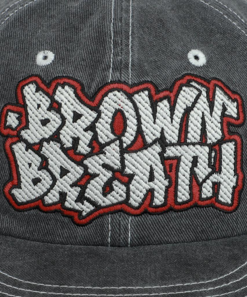 Кепка с логотипом BROWNBREATH Washing Graffiti - Угольный
