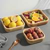 Wooden Bowl Solid Wooden Food Tray Dessert Snack Bowl Sushi Boat Restaurant Kitchen Tableware Accessories Solid Wood Tableware