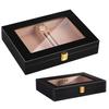 Portable Humidor Box with Transparent Top Large Capacity Good Sealing Humidor Storage