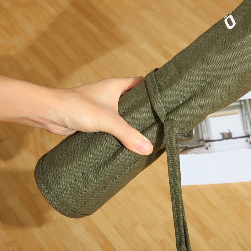 Рулон ручки, прочная сумка для кистей из холста, ручка для рисования, акварельная пленка, чехол для кистей для масляной краски, портативный ящик для хранения канцелярских принадлежностей