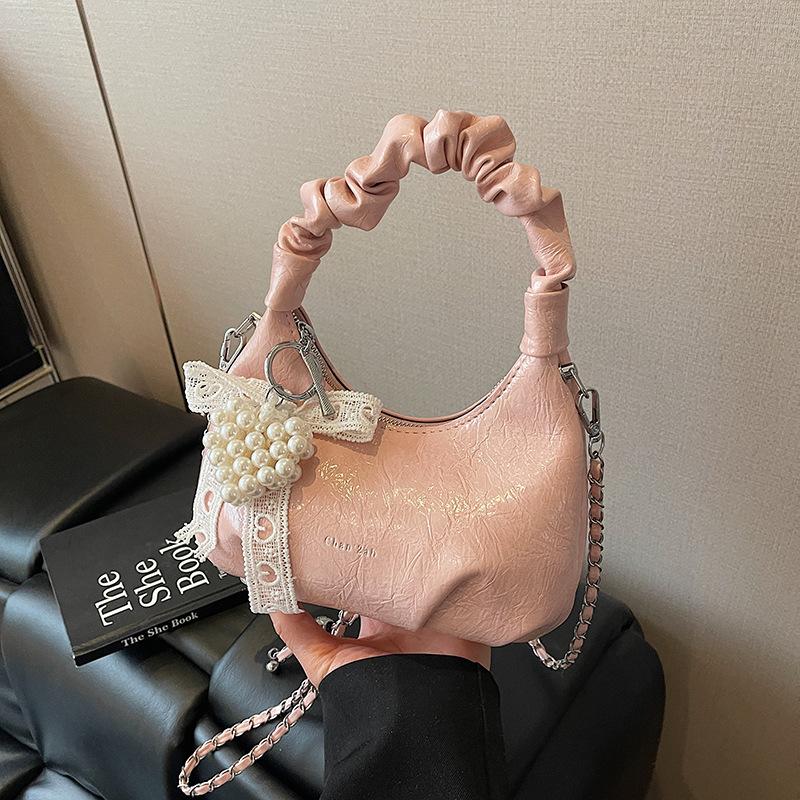 Сумка-пельмень женская новая летняя универсальная цепочка сумка-мессенджер плиссированная портативная маленькая сумка тренд