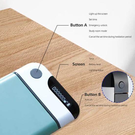 Yousheng Self Control Lock Box with Timer Digital Time Lock Safe for Phone Gaming Focus Tool for Studying Exam And Productivity Self-Discipline Case