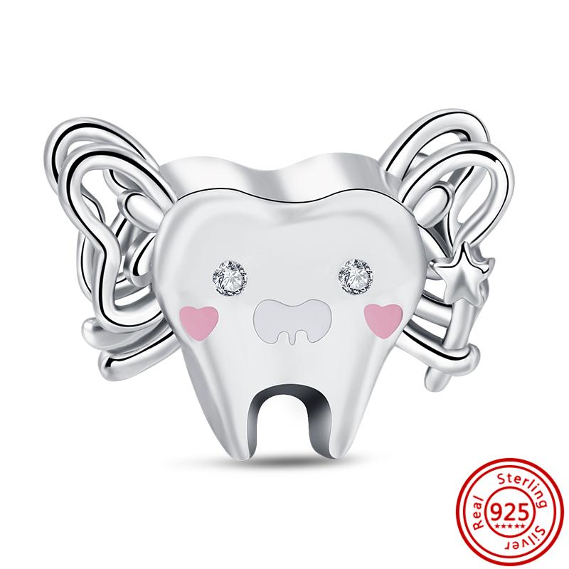 S925 серебро лист лотоса птица замок кулон пчела-бабочка дерево тонкие бусины подходят оригинальный браслет-подвеска DIY ювелирные изделия