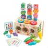 Сортировка и stacking игрушка Мелкая моторика Деревянный обучающий сортер форм с колышками для маленьких
