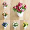 With Pot Artificial Potted Plants Plastic Garden  Artificial Plant  Home Indoor Decor