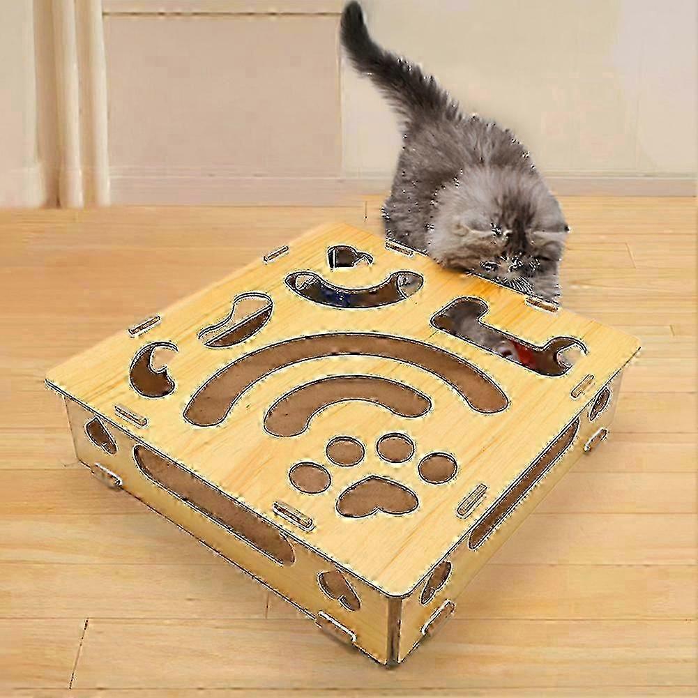 Cat Nail File Enrichment Box Sturdy Safe Construction for Small Medium Large Cats
