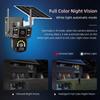 4K 8MP HD Dual Lens 4G SIM Solar Camera PTZ Auto Tracking Three Screens Outdoor Security Surveillance WIFI CCTV IP Cameras V380 APP