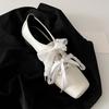 Mary Jane's Leather Shoes with Square Toe High-end Feel Tied with White Thick Single Shoes Paired with Skirts Women's Shoes