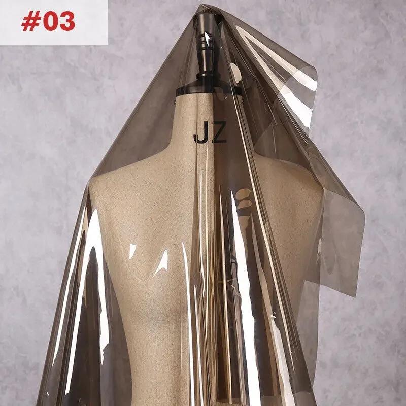 120x50cm TPU Fabric PVC Jelly Film Waterproof Crystal Bag Plastic Raincoat Fabric Transparent Clothing Bag Stage Diy Material