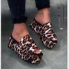New Ladies Shoes On Sale New Fashion Sexy Leopard Print Women's Slippers Summer Outdoor Thick Sole Casual Women Wedge Sandals