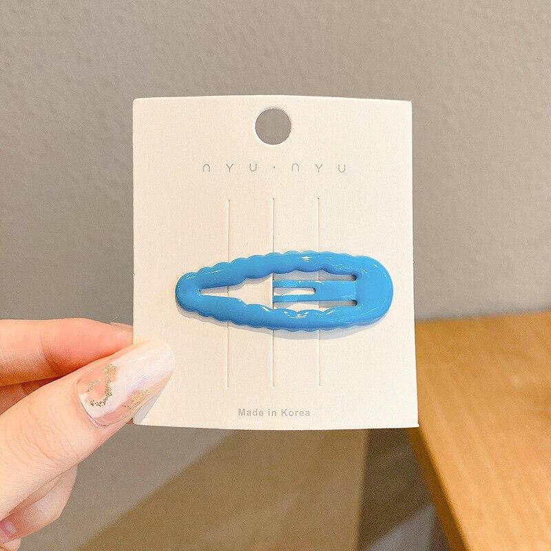 2 шт. корейская волна ярких цветов заколка для волос Kawaii простые базовые заколки для волос для детей головной убор головной убор для девочек детские аксессуары для волос