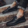 Casual Slip On Formal Dress Loafers Breathable Soft Flats Handmade Male Non Slip Driving Flats Luxury Brand Men Leather Shoes