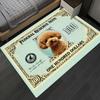 Ковер Dollar Pet для кошек и собак Креативный дизайн с валютой Напольный коврик для гостиной Ковер для прихожей с декором в виде денег