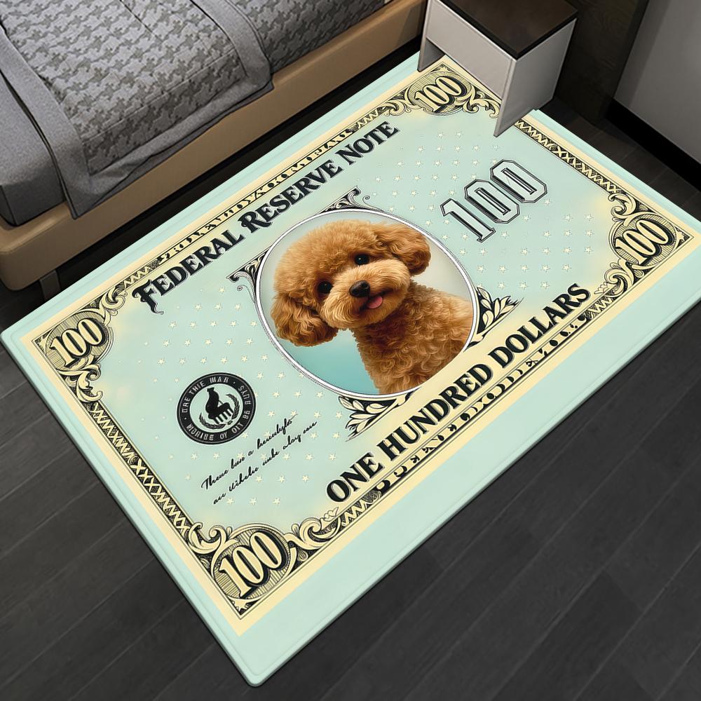 Ковер Dollar Pet для кошек и собак Креативный дизайн с валютой Напольный коврик для гостиной Ковер для прихожей с декором в виде денег