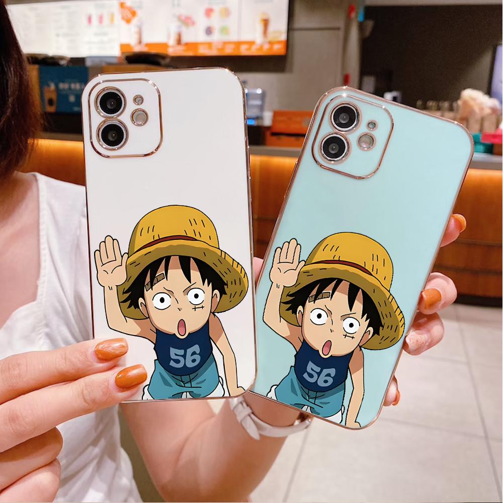 One Piece Straw Hat Luffy Case for iPhone 11 12 13 14 15 Pro Max Phone Cover for Samsung Galaxy A51 A12 A32 A52 Xiaomi Redmi 10 10C Casing