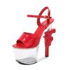 Fashion 17.5cm Super High Heel Sandals Sexy Waterproof Shallow Mouth Thin Heel Back Hollow Pole Dance Stripper Sandals 35-43 NEW